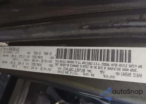 2018 Jeep Wrangler Jk Sahara 4X4 z USA, uszkodzony, nr VIN 1C4AJWBG1JL807108